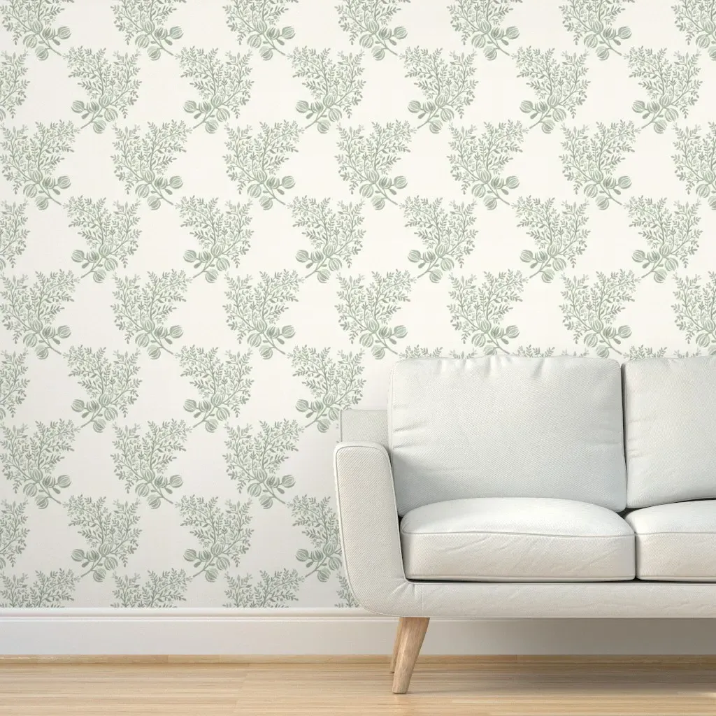 Emma Floral Toss Peel and Stick Wallpaper - Sage Green product