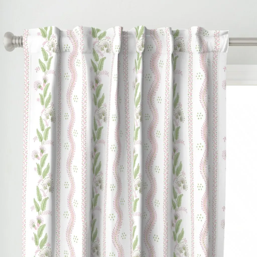 Emma Stripe Curtain Panel - Pink alternate view
