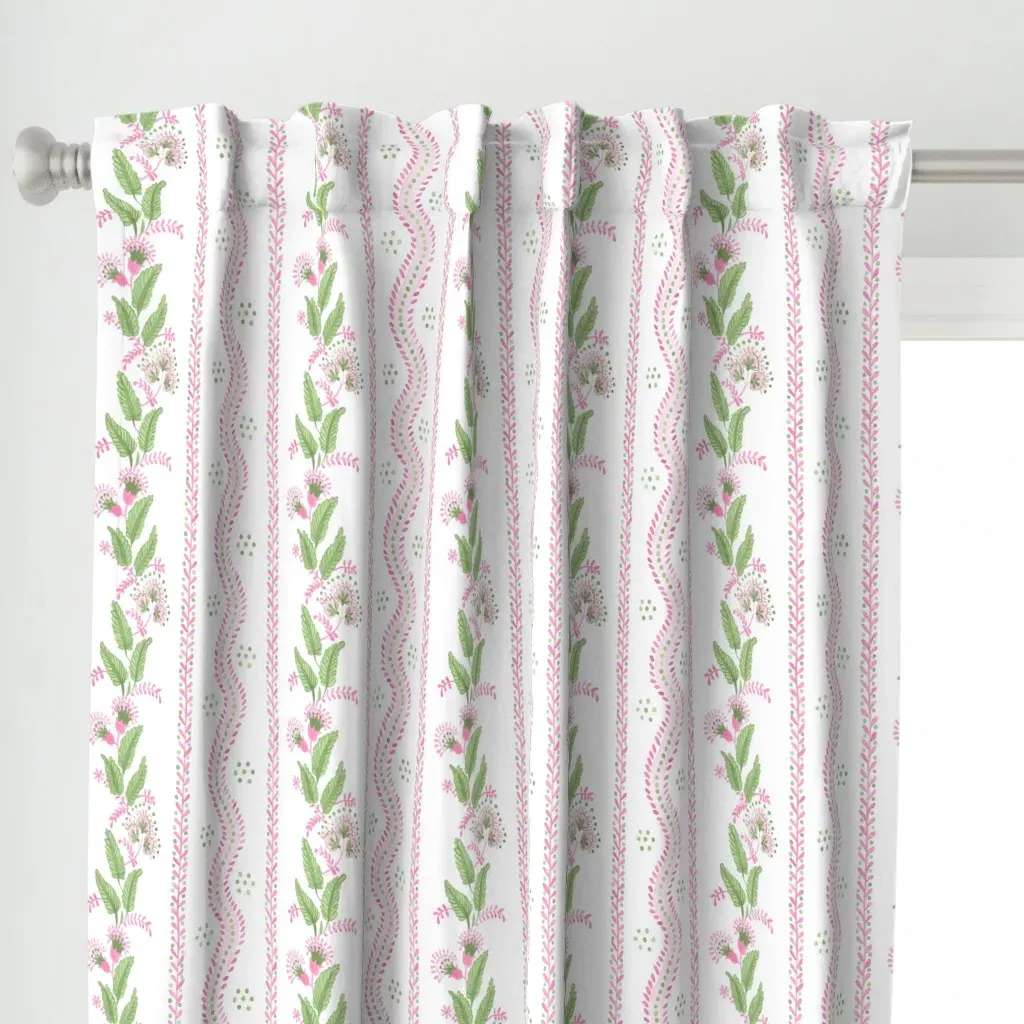Emma Stripe Curtain Panel - Pink alternate view