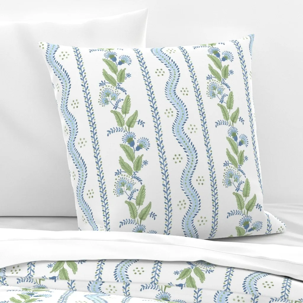 Emma Stripe Euro Pillow Sham - Light Blue product