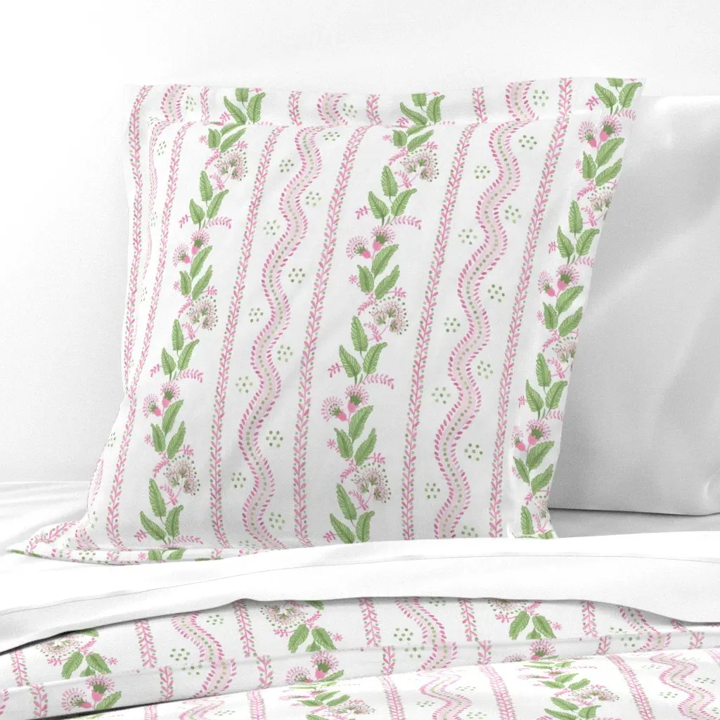 Emma Stripe Euro Pillow Sham - Pink product