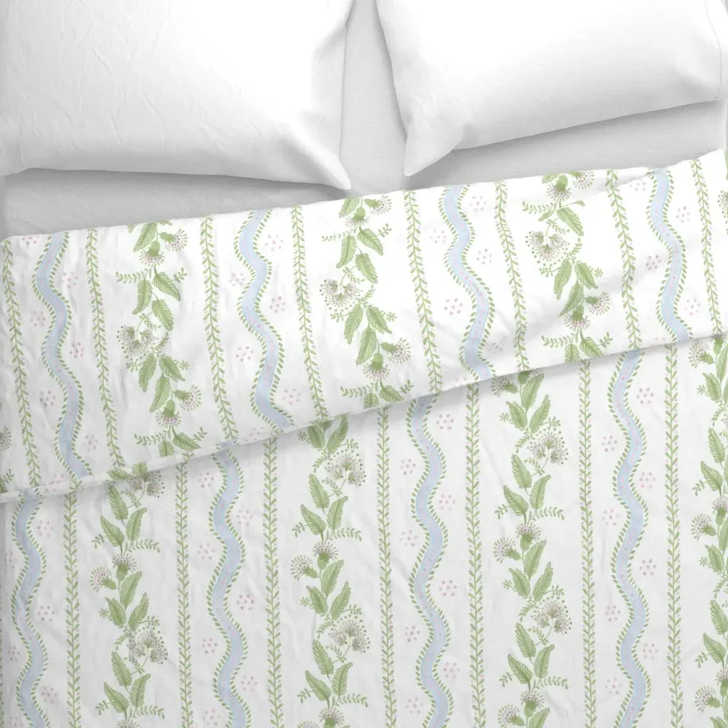 Emma Stripe Gina2 Duvet Cover - Light Blue alternate view