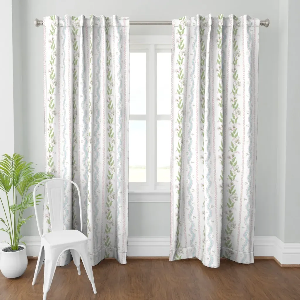 Emma Stripe Gina3 Curtain Panel - Light Pink product
