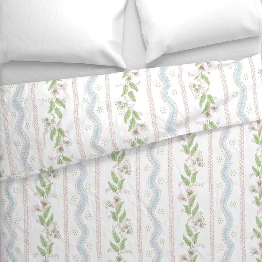 Emma Stripe Gina3 Duvet Cover - Light Pink alternate view