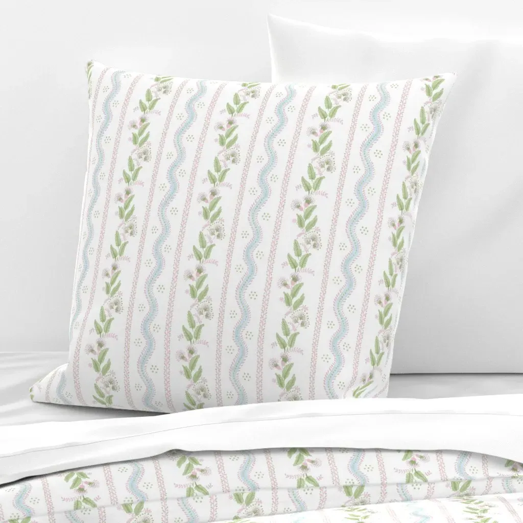 Emma Stripe Half Scale Euro Pillow Sham - Pale Pink product