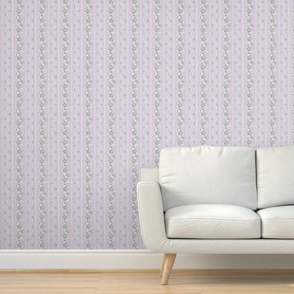 Emma Stripe Peel and Stick Wallpaper - Lavender product