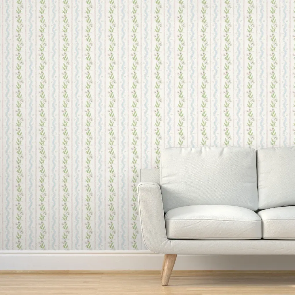 Emma Stripe Peel and Stick Wallpaper - Pink product