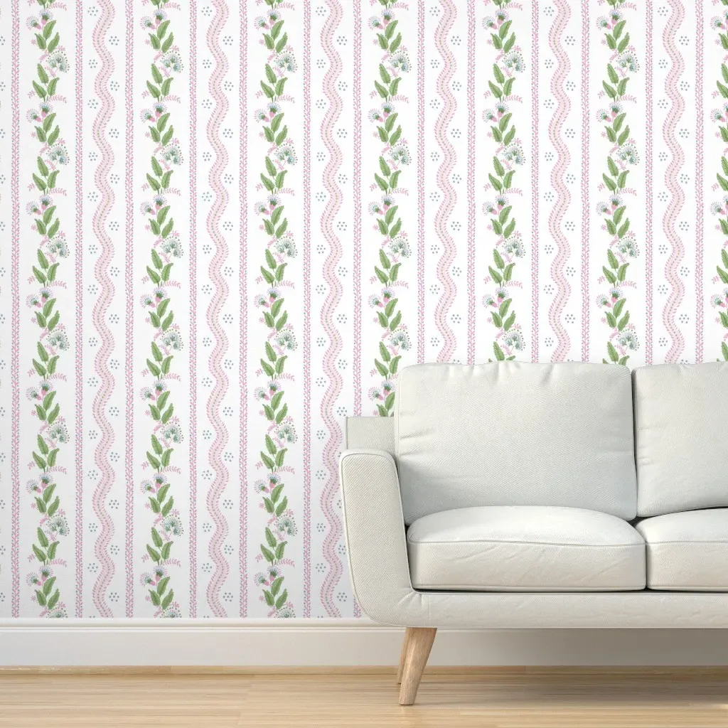 Emma Stripe Peel and Stick Wallpaper - Pink product