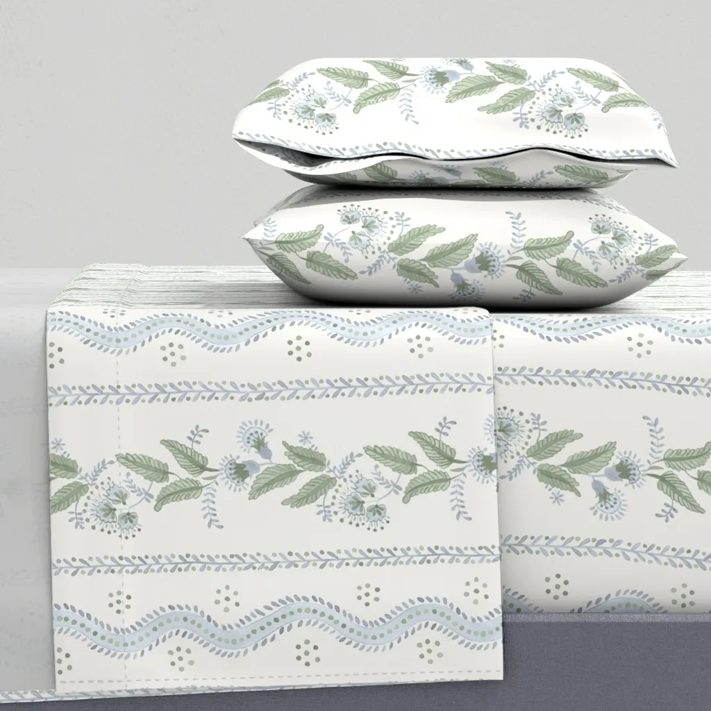Emma Stripe Twin XL Sheet Set - Light Blue product