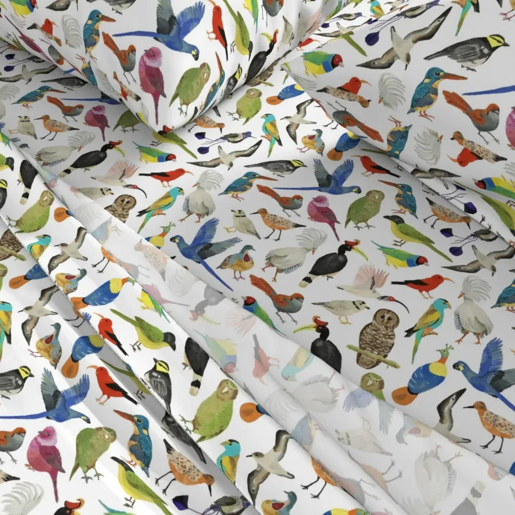 Endangered Birds Twin Sheet Set - Blue alternate view