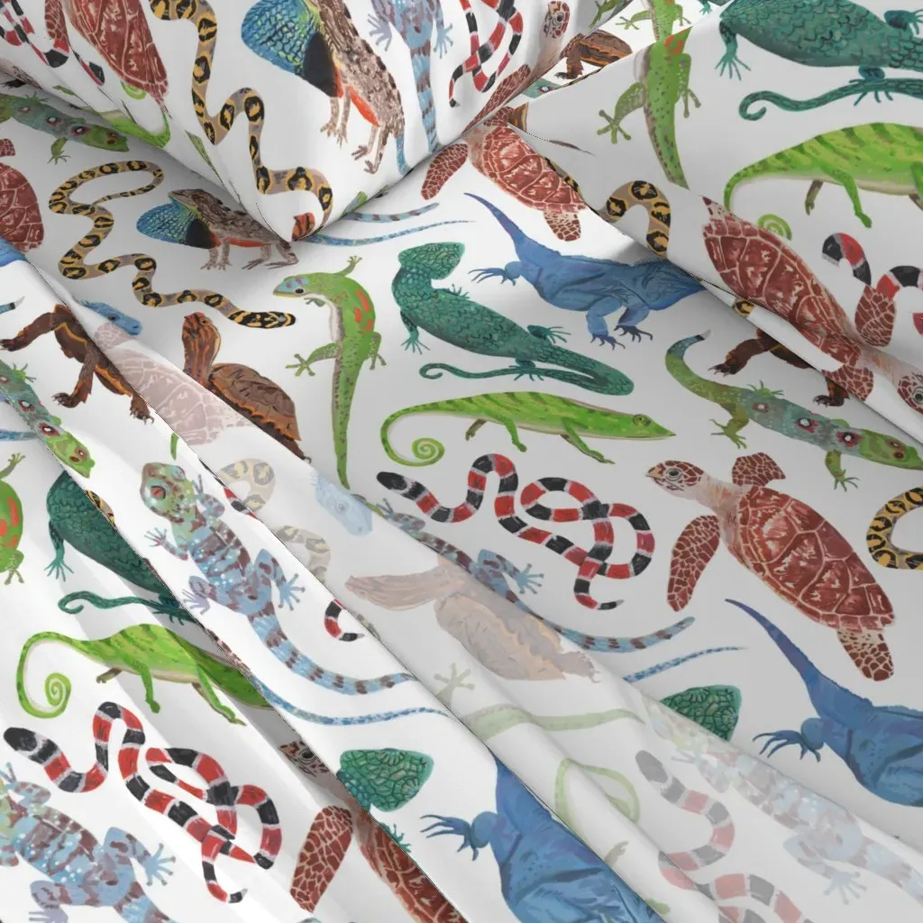 Endangered Reptiles Around The World Twin Sheet Set - Green alternate view