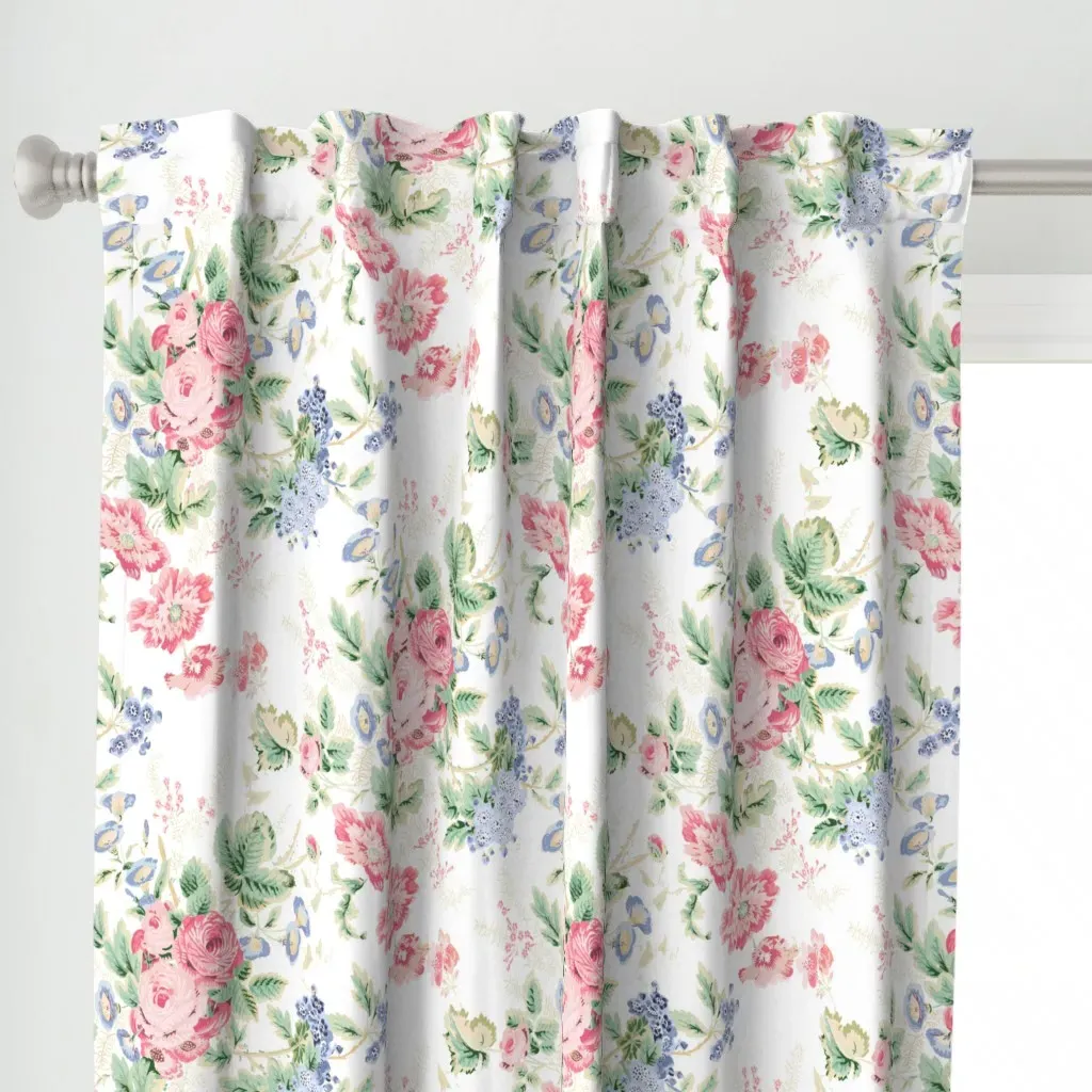 English Chintz Caroline Curtain Panel - Pink alternate view