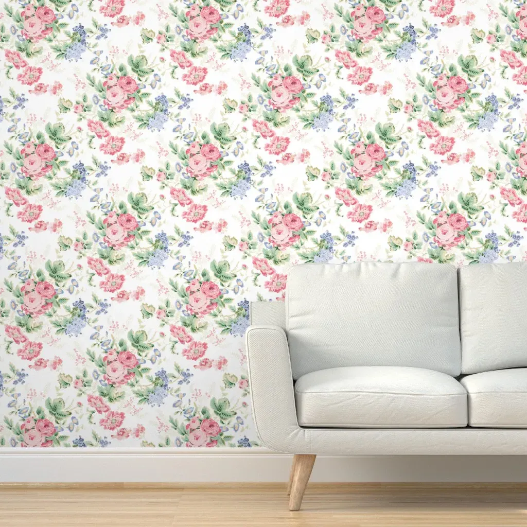 English Chintz Caroline Peel and Stick Wallpaper - Pink product