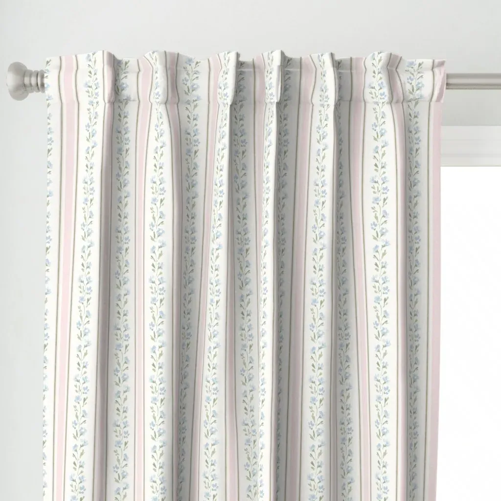 English Country Floral Curtain Panel - Pink alternate view