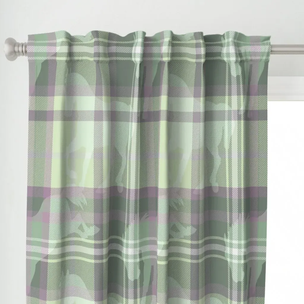 English Country Mint Sage Curtain Panel - Green alternate view