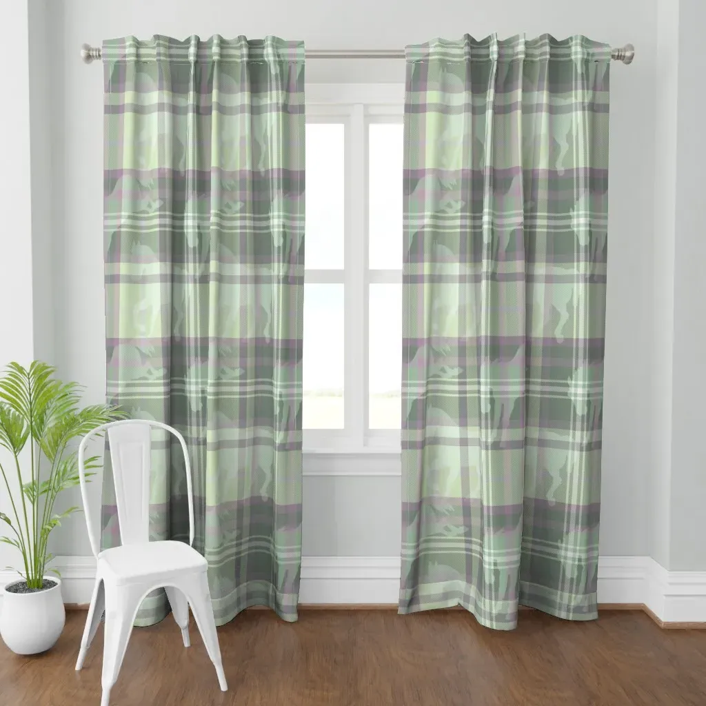 English Country Mint Sage Curtain Panel - Green product