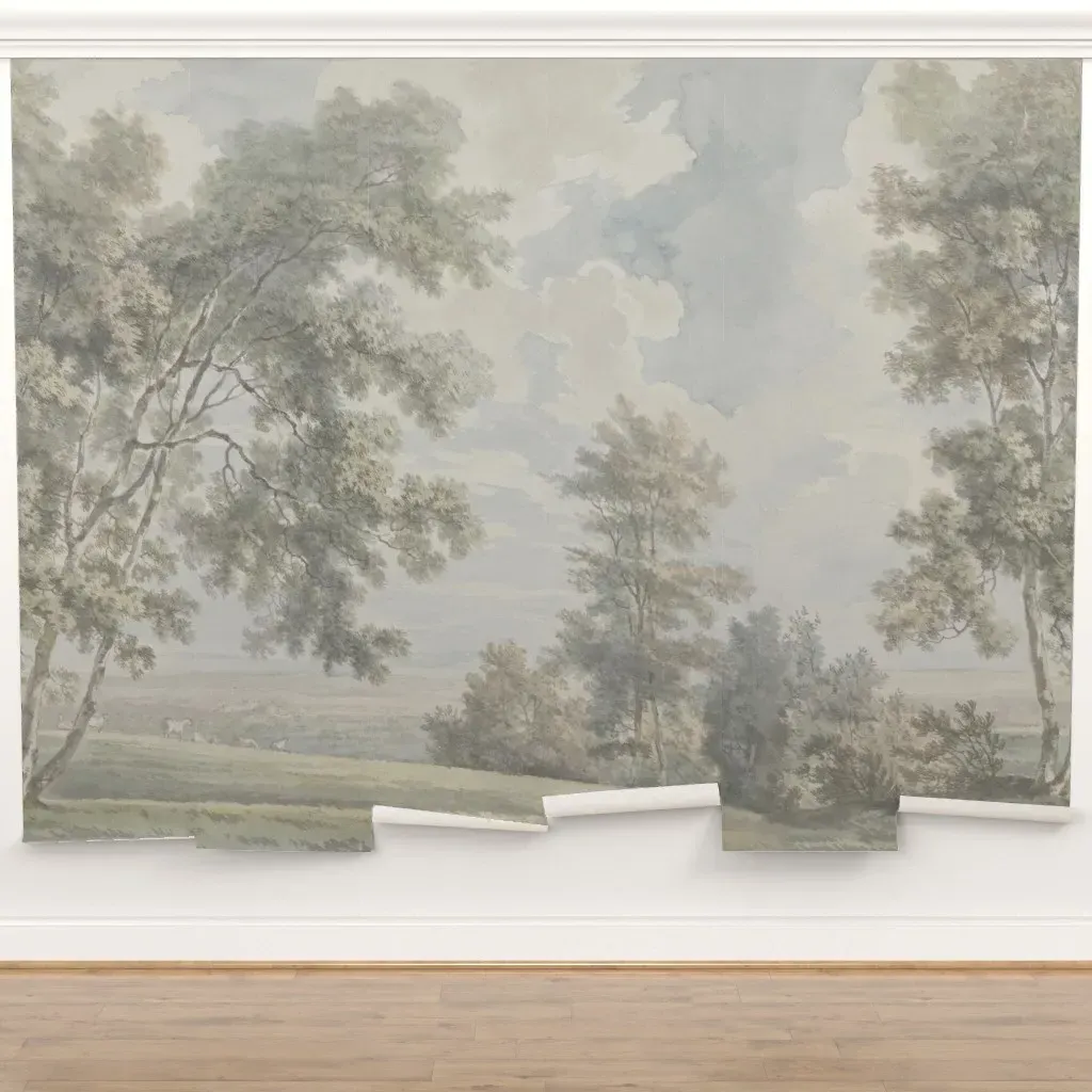 English Countryside Landscape Peel and Stick Wall Mural product