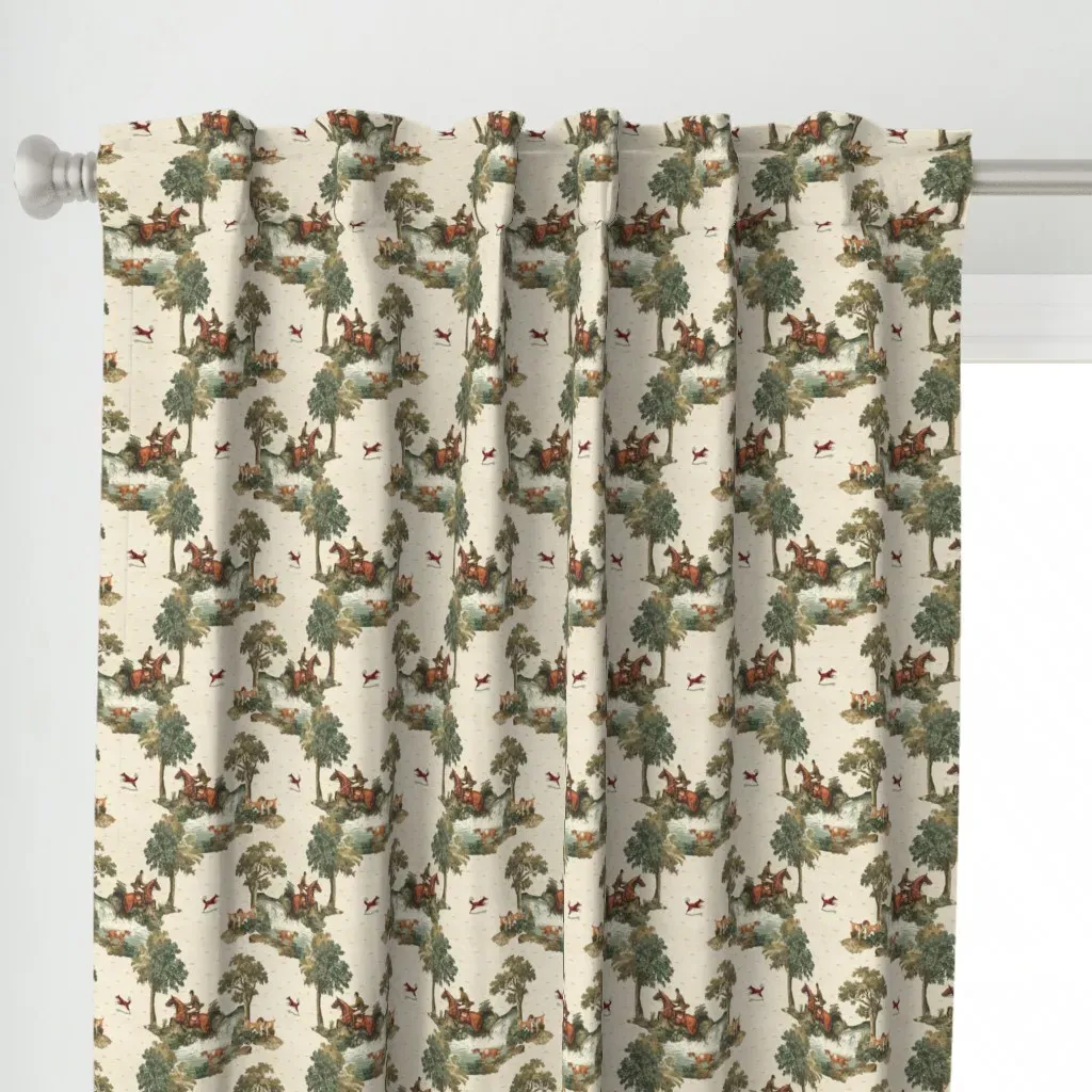 English Curtain Panel - Brown alternate view