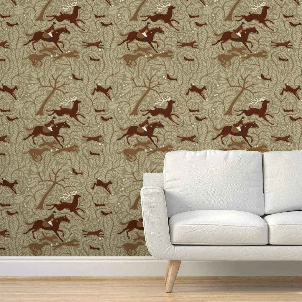 English Hunt Peel and Stick Wallpaper - Brown product