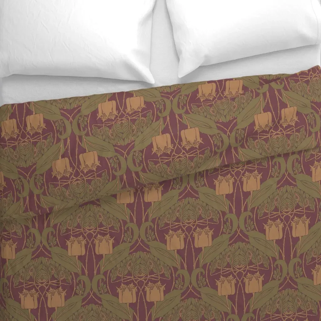 Entwisle Duvet Cover - Burgundy alternate view