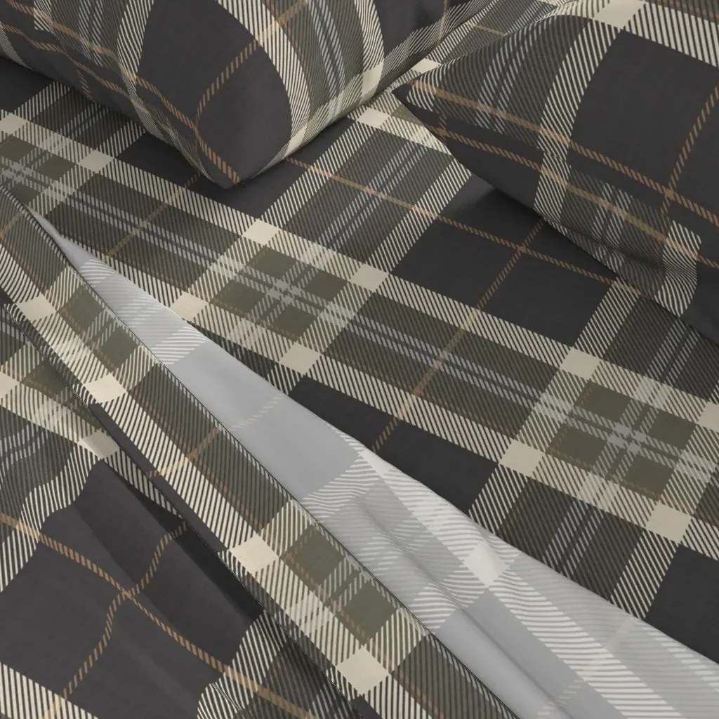 Equestrian Plaid Heritage Tartan Twin XL Sheet Set - Green & Beige alternate view