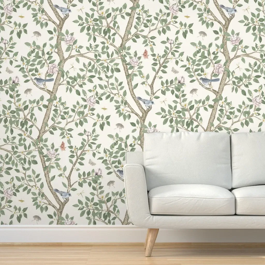 Erin G Elsie's Garden Peel and Stick Wallpaper Roll - Green product