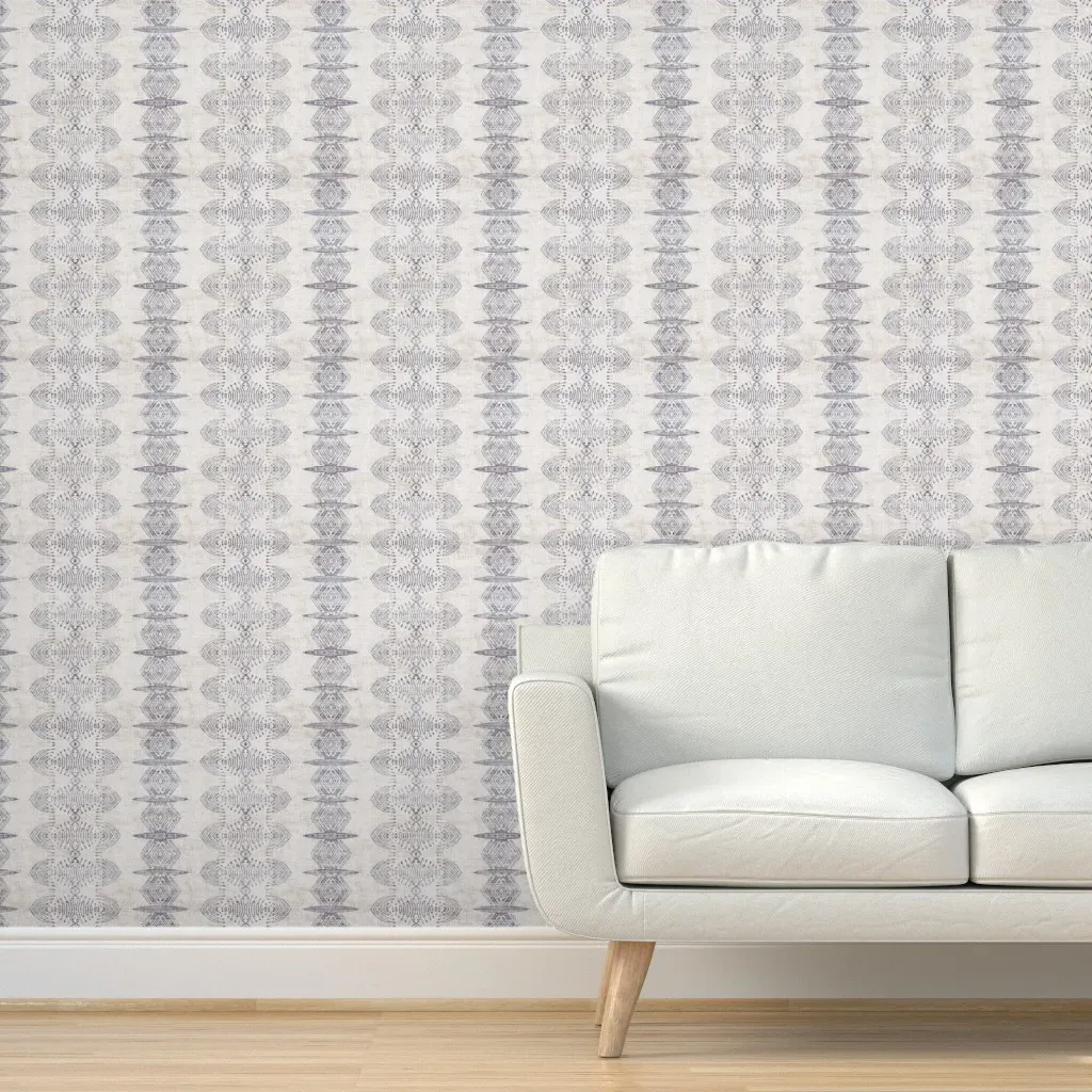 Eris French Linen Peel and Stick Wallpaper - White, Blue product