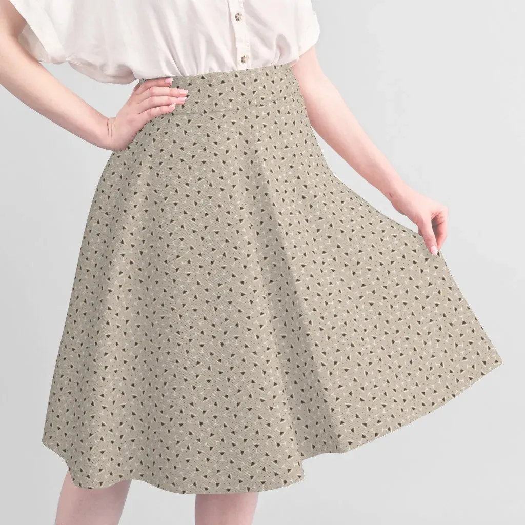 Espresso Martini Small Scale Sport Pique Fabric - Tan alternate view