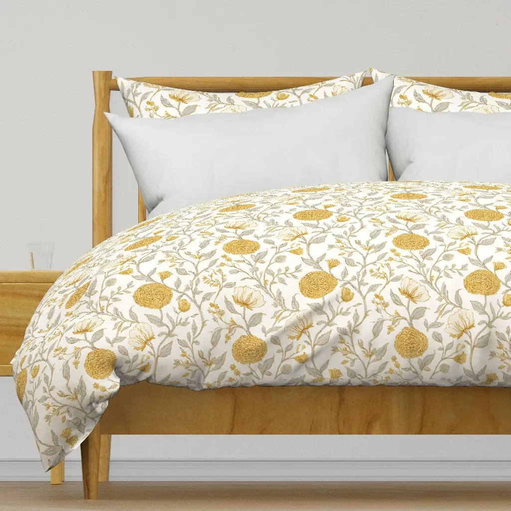 Etched Bloom Duvet Cover - Gold product