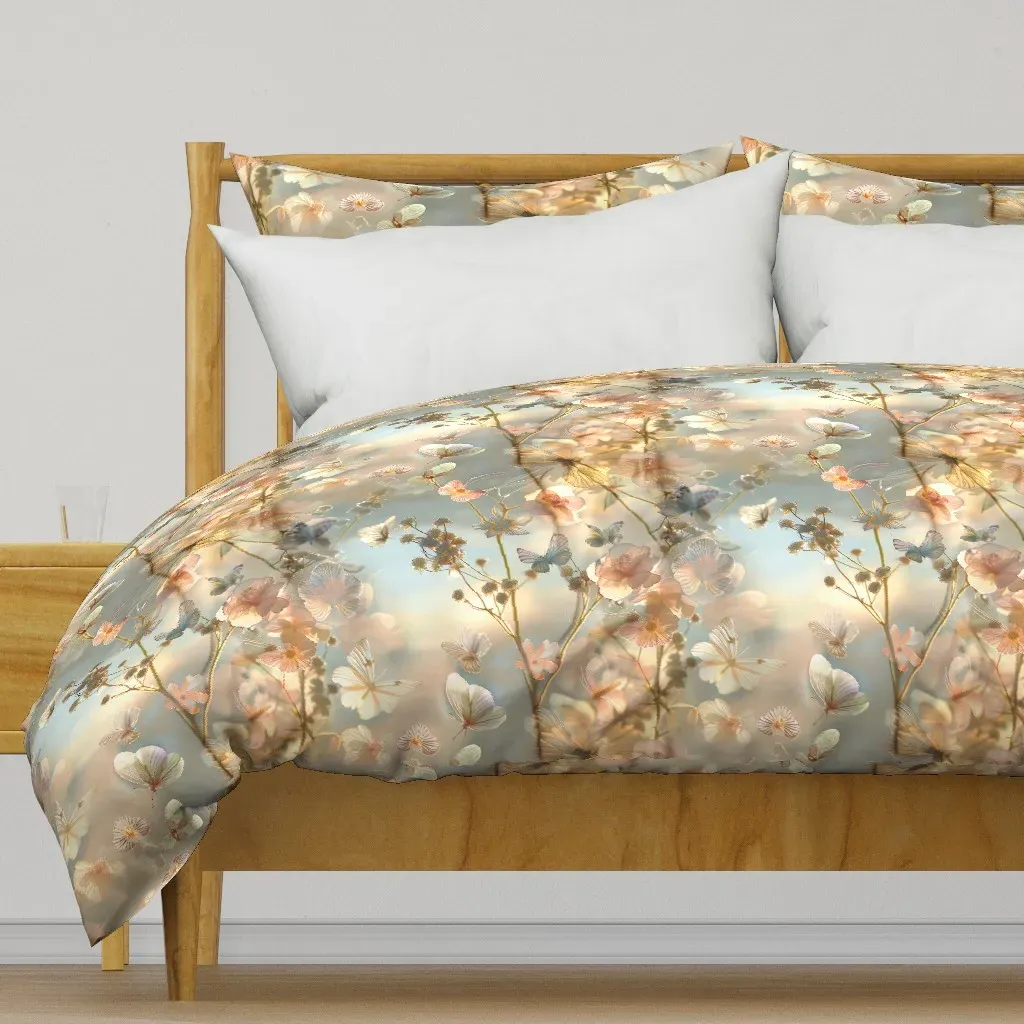 Ethereal Floral Duvet Cover - Peach product