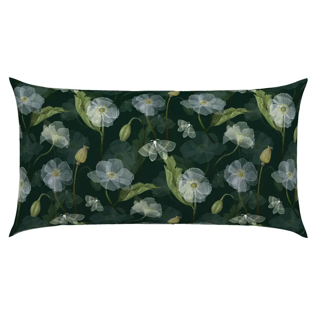 Ethereal Poppies King Size Pillow Sham - White product