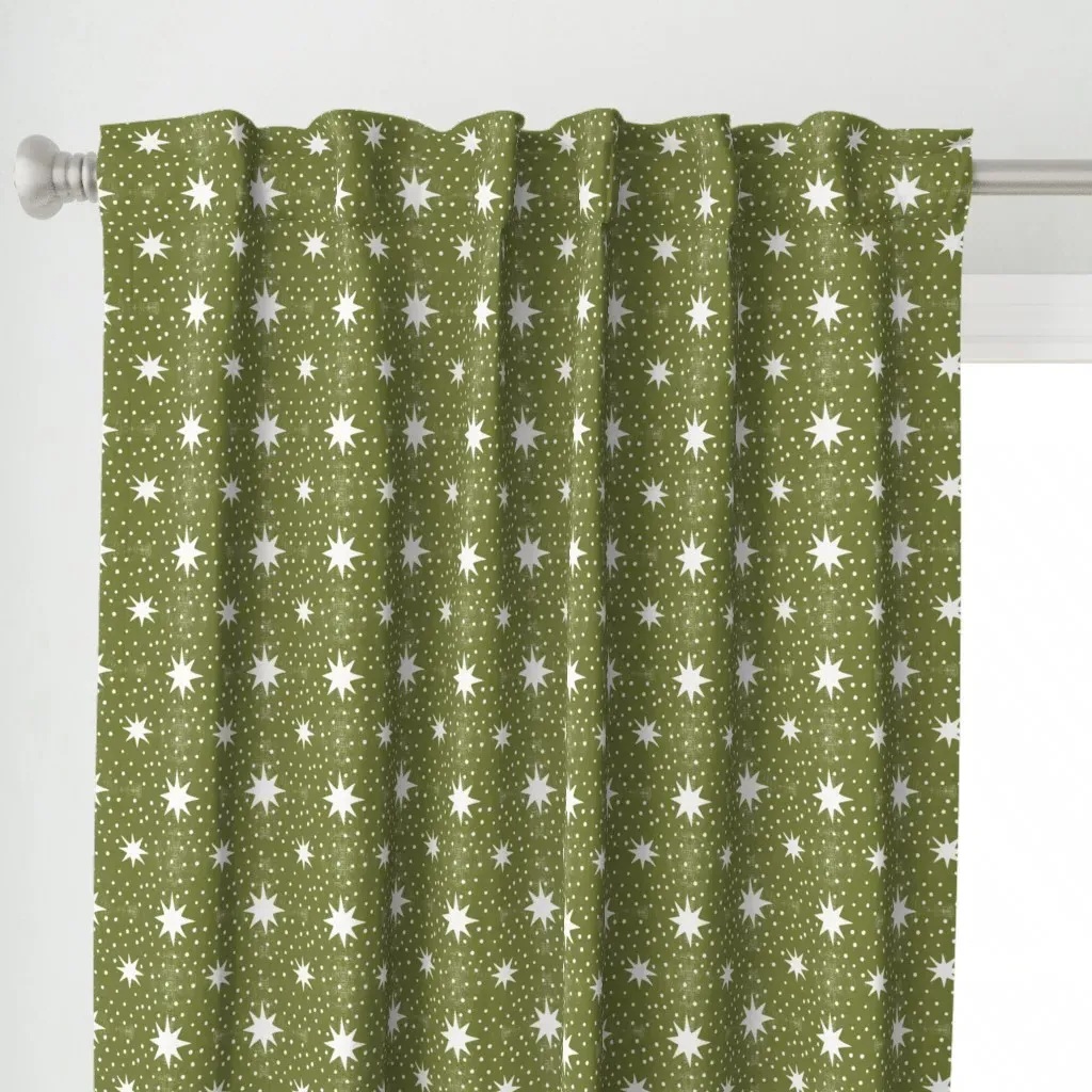 Etoile Inverse Curtain Panel - Olive Green alternate view