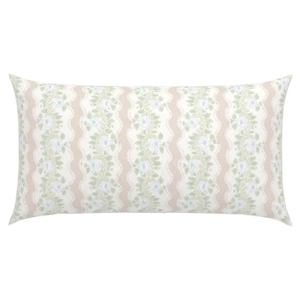 Etta Floral Stripe King Pillow Sham - Light Blue product
