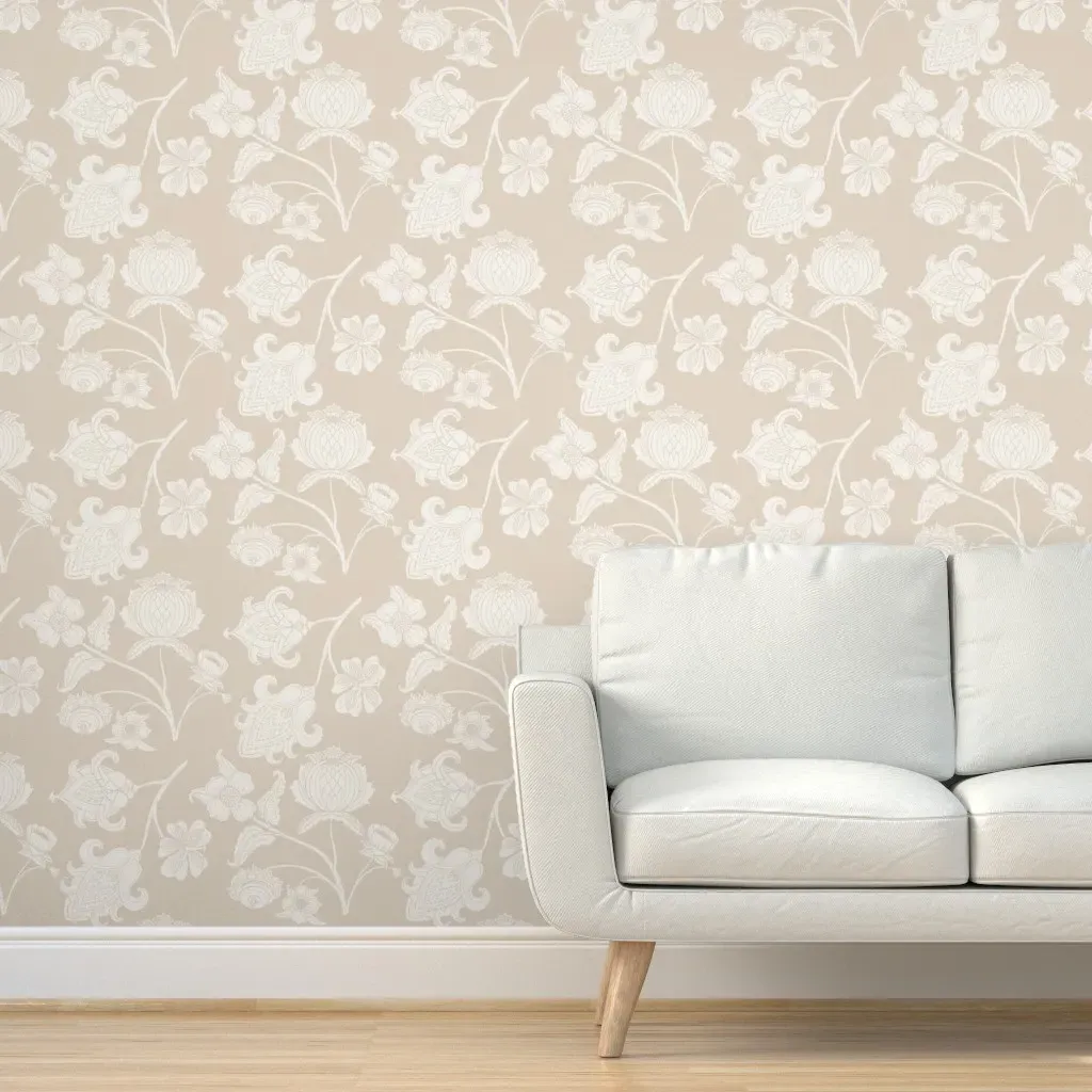 Euphemia's Flowers Peel and Stick Wallpaper - Cream, Beige product