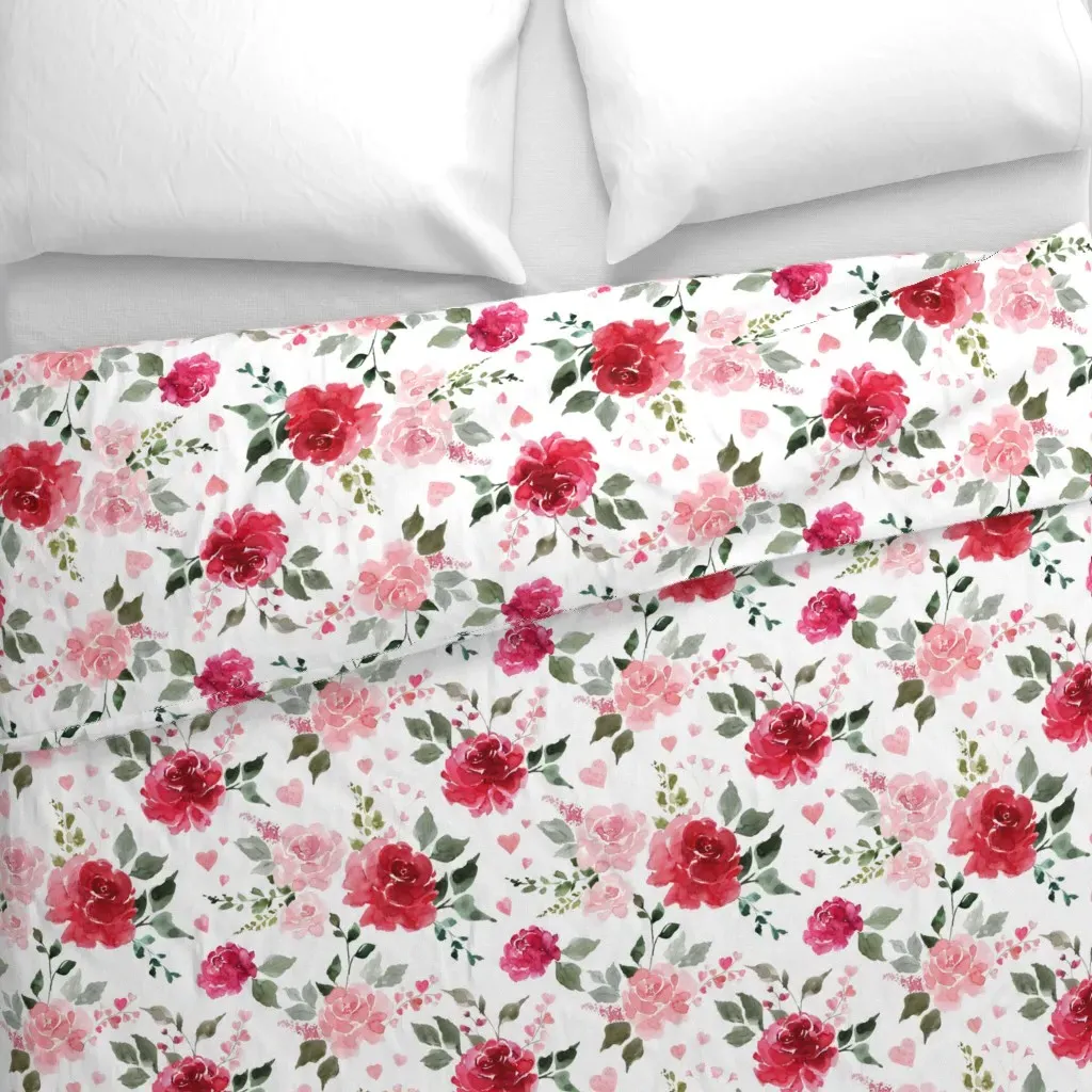 Euphoria Valentine Large Duvet Cover - Red alternate view