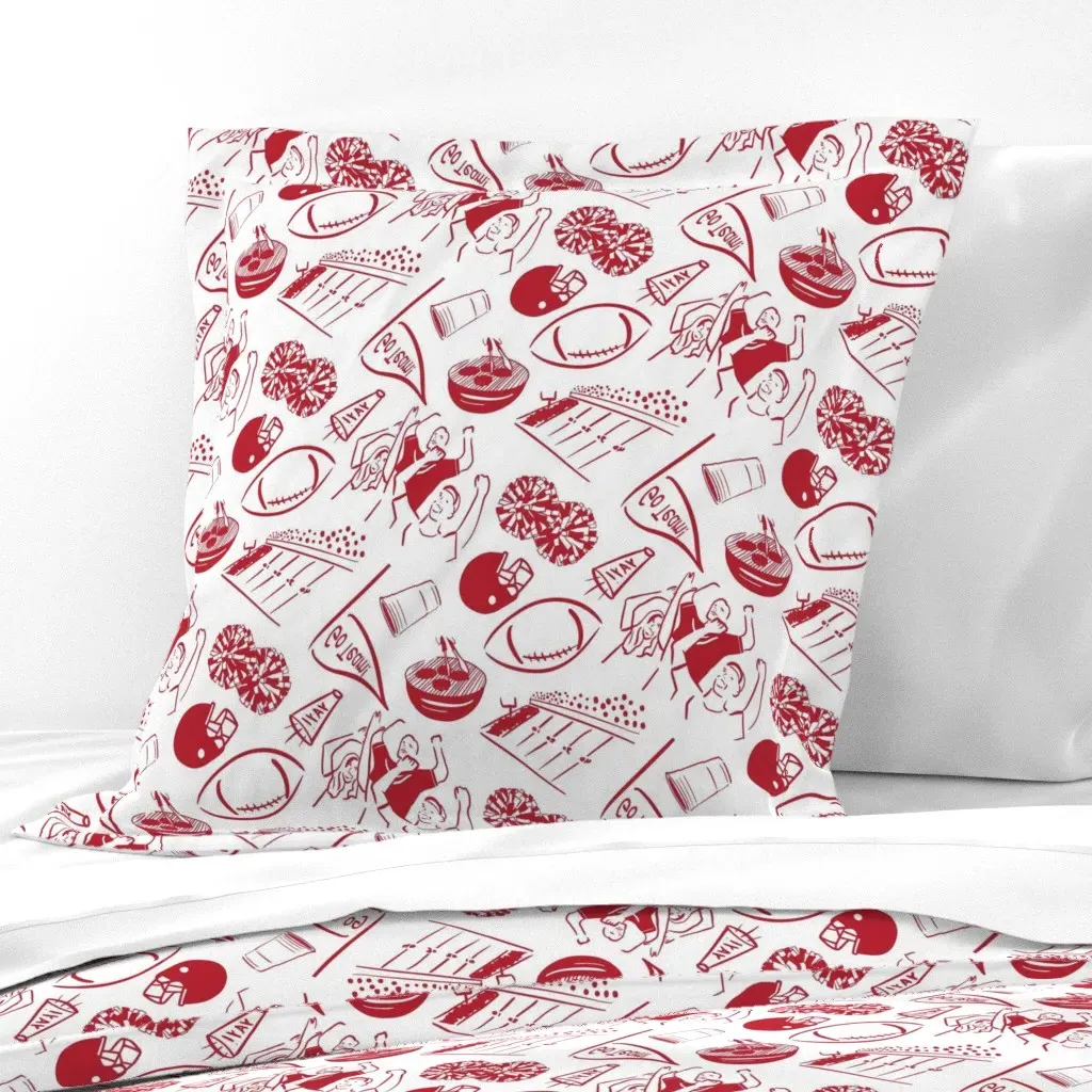 Euro Pillow Sham Gameday Tailgate - Burgundy product