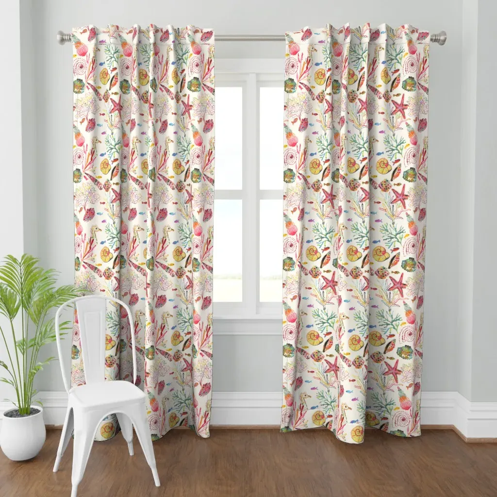 Every Seashell Has A Curtain Panel - Yellow product