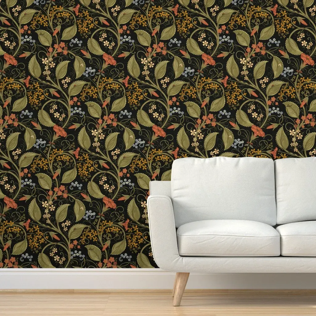 Every Weed Is A Flower Peel and Stick Wallpaper - Dark Green product