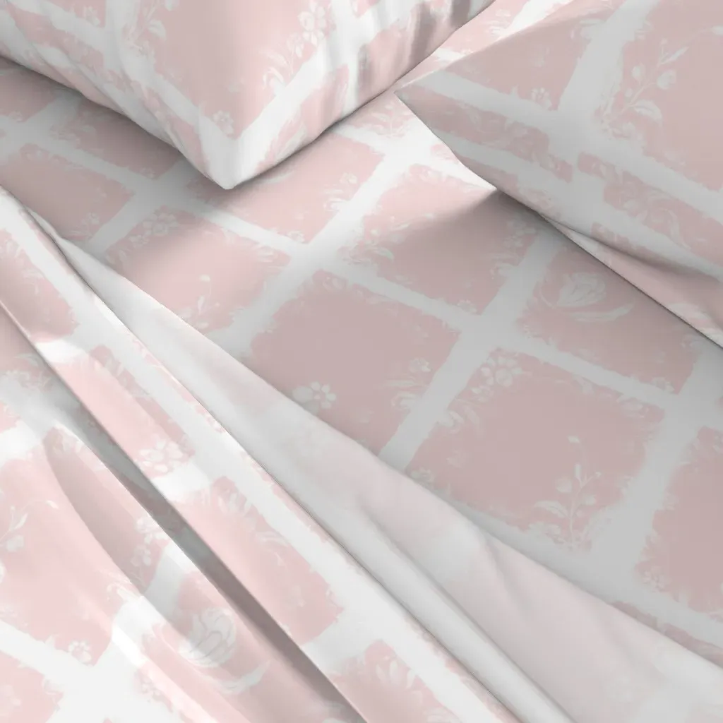 Evia Peony Twin Sheet Set - Pink alternate view