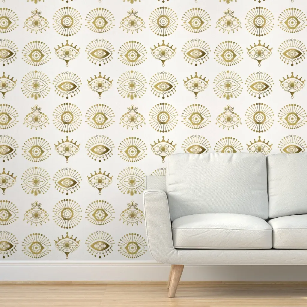 Evil Eye Collection Peel and Stick Wallpaper - Gold product