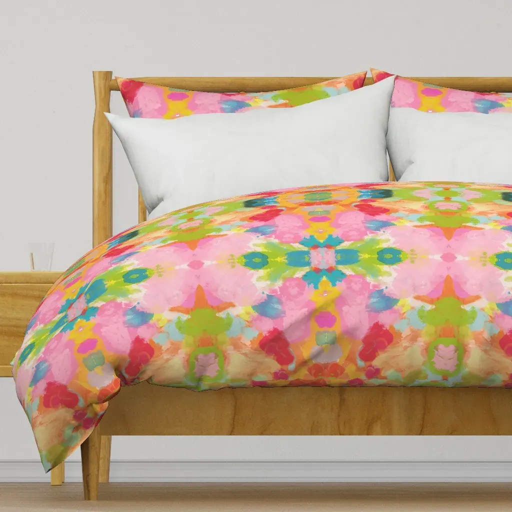 Extra Large Abstract Painting Duvet Cover - Pink product