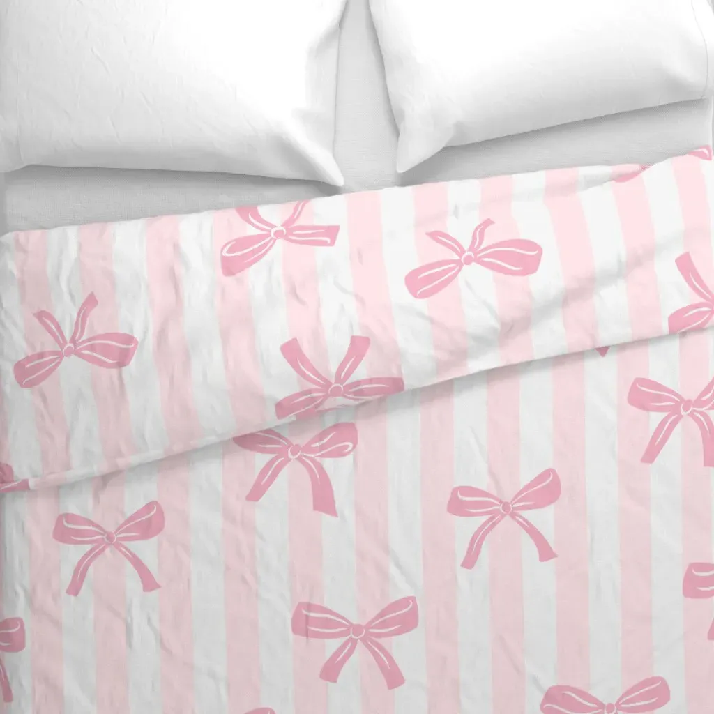 Extra Large Pink Bow Duvet Cover - Pink alternate view