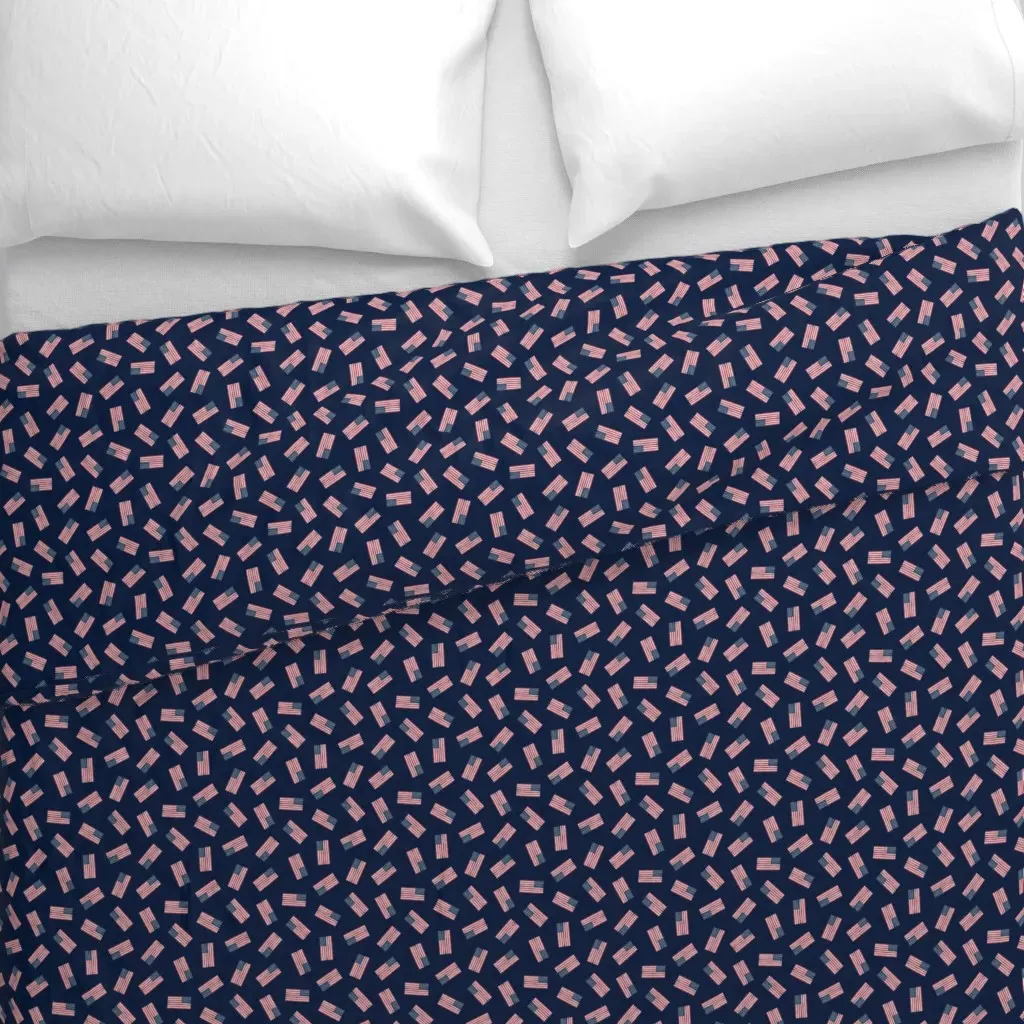 Extra Small American Flag Duvet Cover - Red alternate view