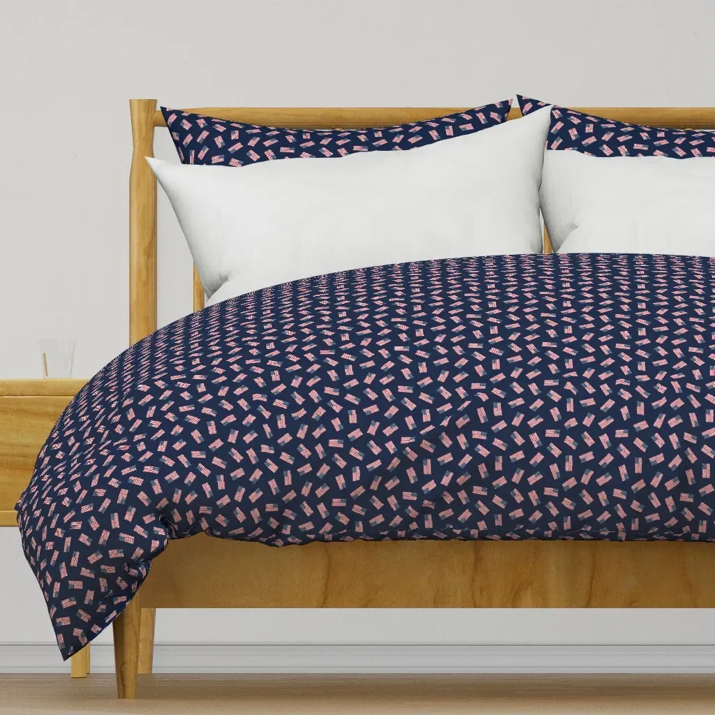 Extra Small American Flag Duvet Cover - Red product
