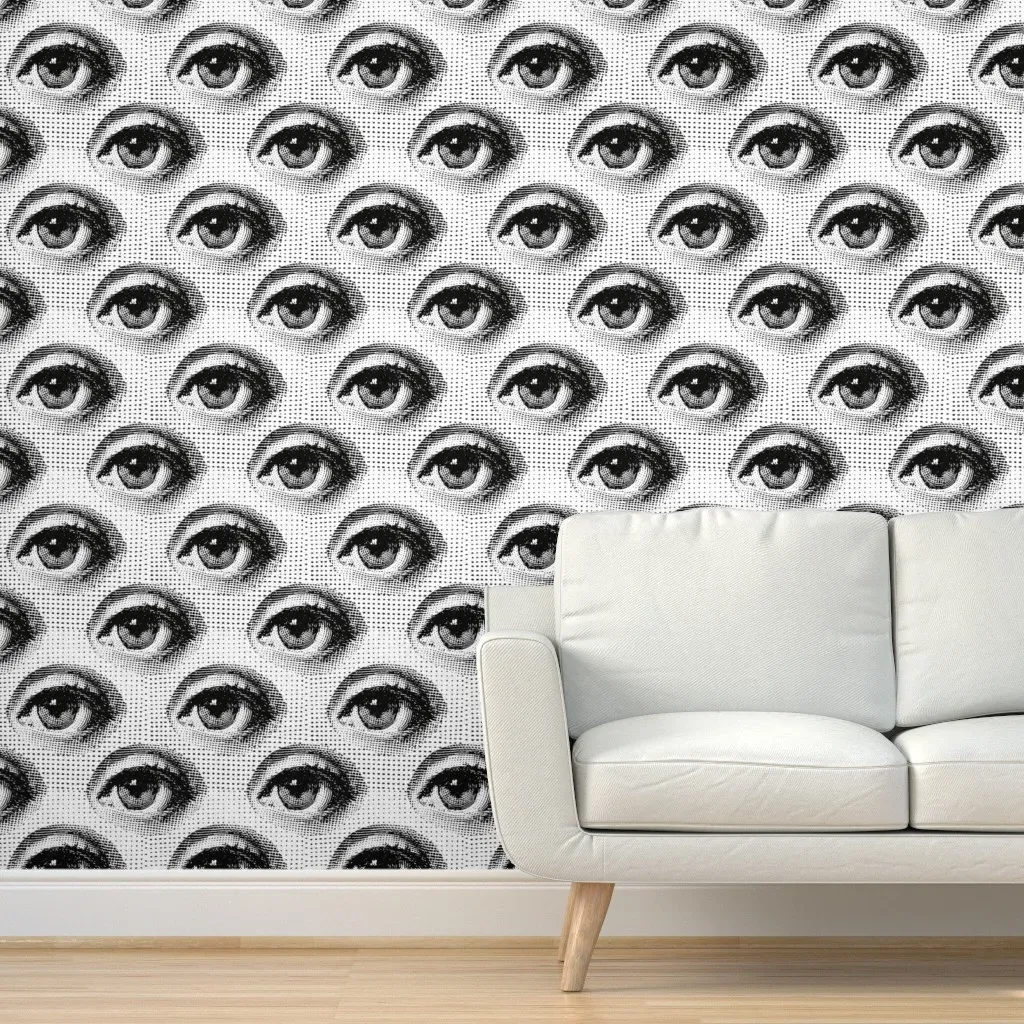 Eyes Of Lina Peel and Stick Wallpaper - Black, White product