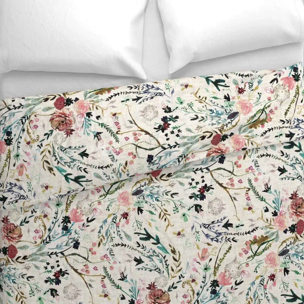 Fable Floral Duvet Cover - Pink alternate view