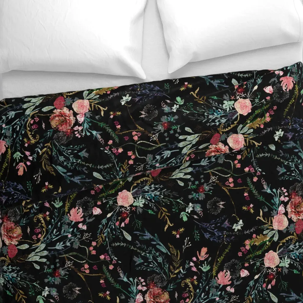 Fable Floral Jumbo Duvet Cover - Pink alternate view
