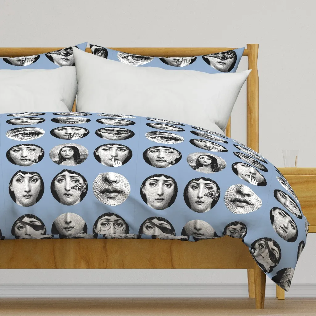 Faces Of Lina No. 1 French Duvet Cover - Black product