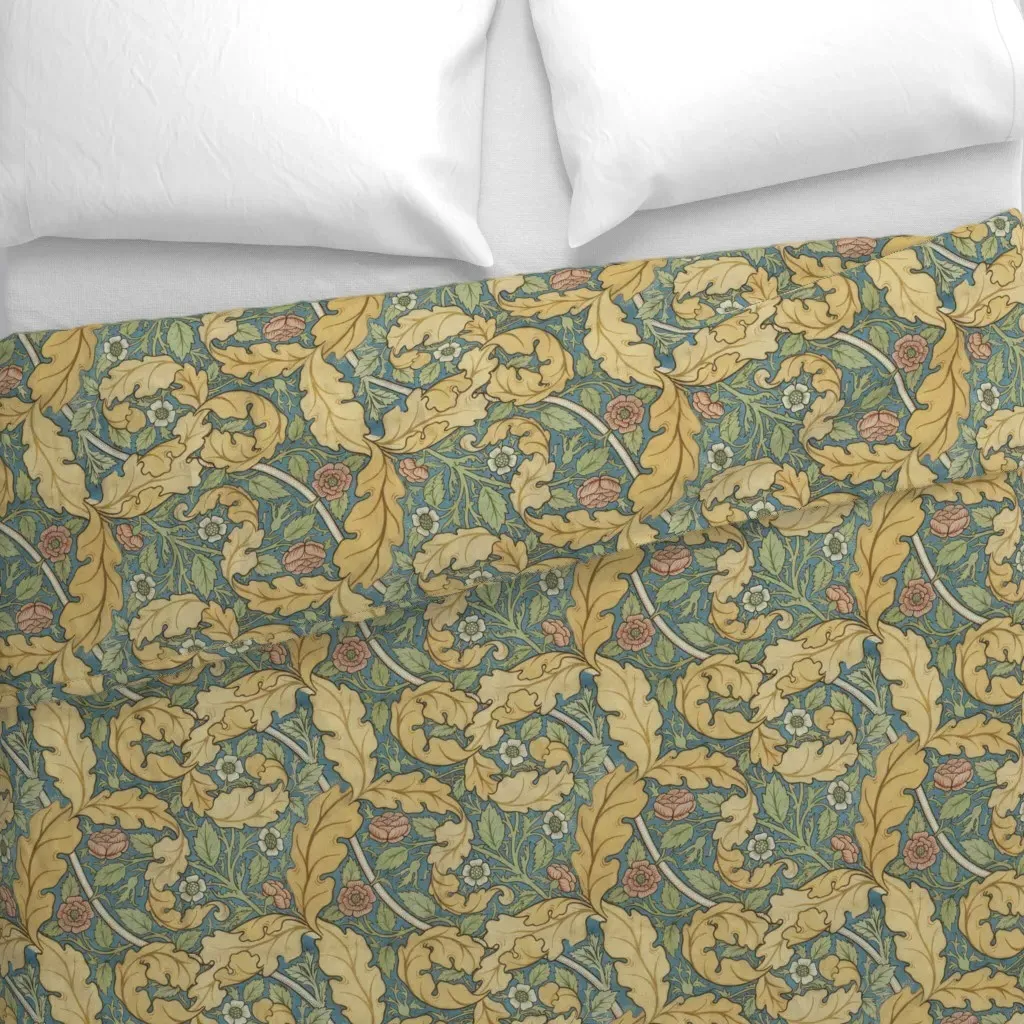 Faded Distressed William Duvet Cover - Gold alternate view
