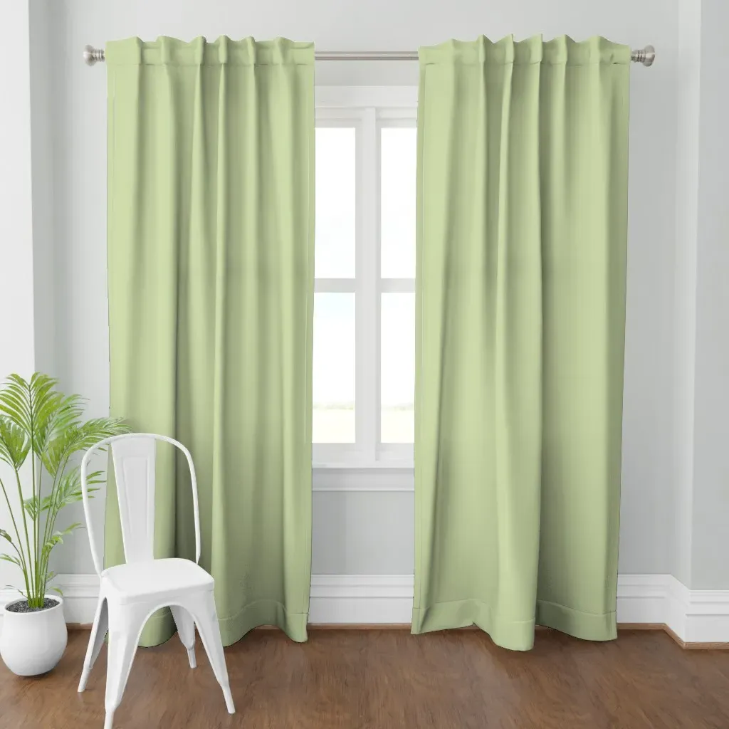 Faded Jaded Solid Curtain Panel - Celadon Green product